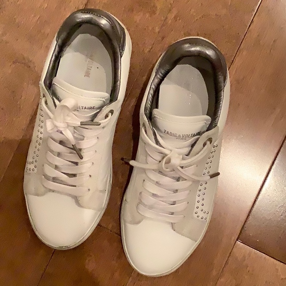 Zadig and voltaire white sneakers